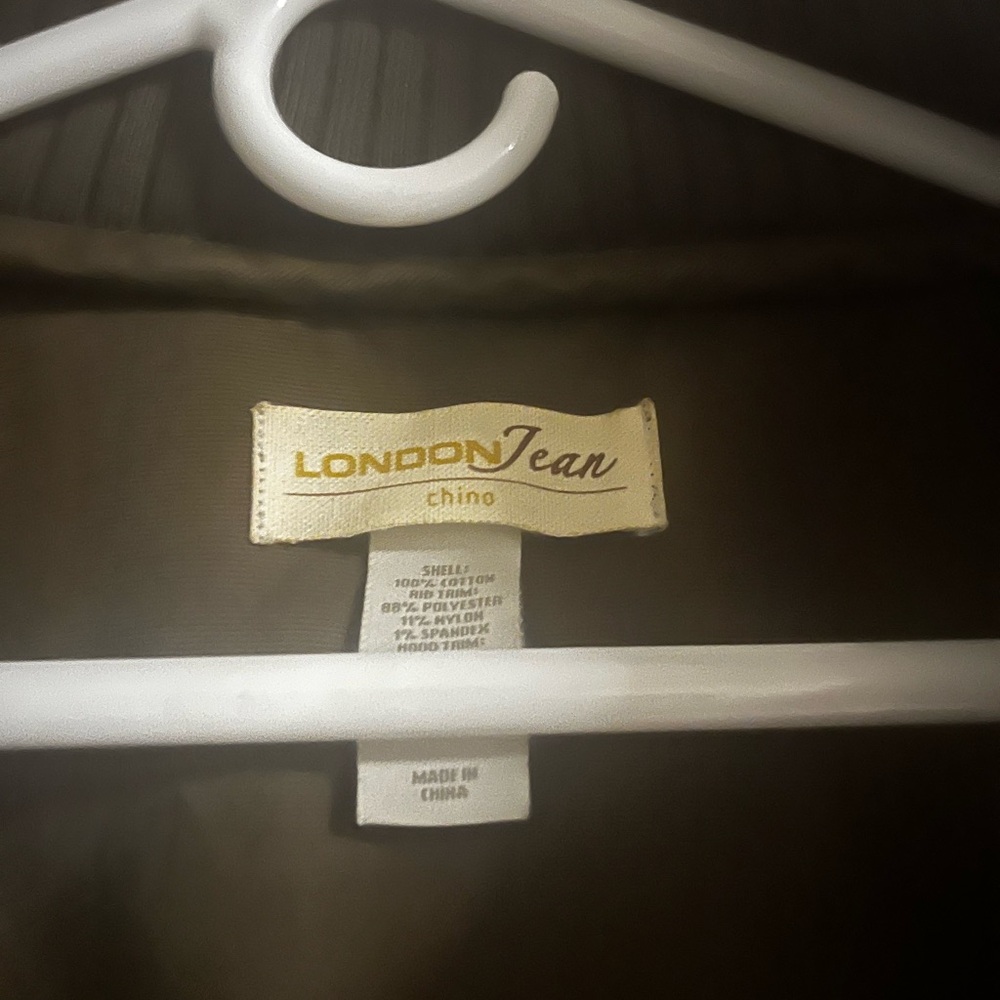 LONDONJEAN Olive Utility Jacket with Ribbed Hem - Picture 4 of 4